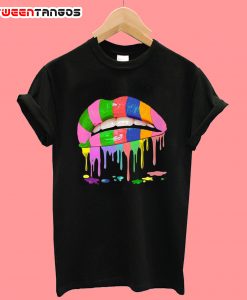 Rainbow Lips Dripping T-Shirt
