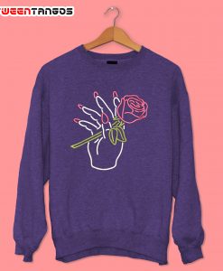 Hands Rose Women Sweatshirt